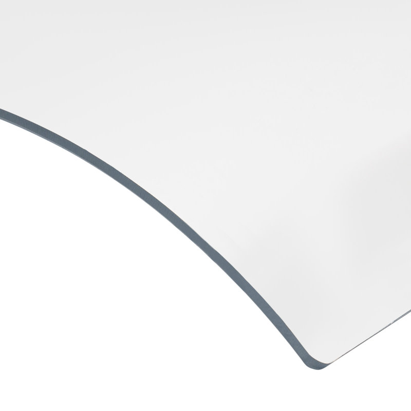 Auvent de fenêtre incliné en transparent, Transparent, H 0,14 po x l 47,2 po x P 19,7 po