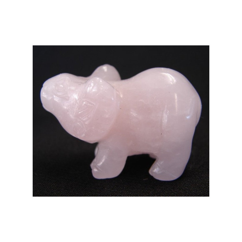 Petite figurine de mouton rose quartz