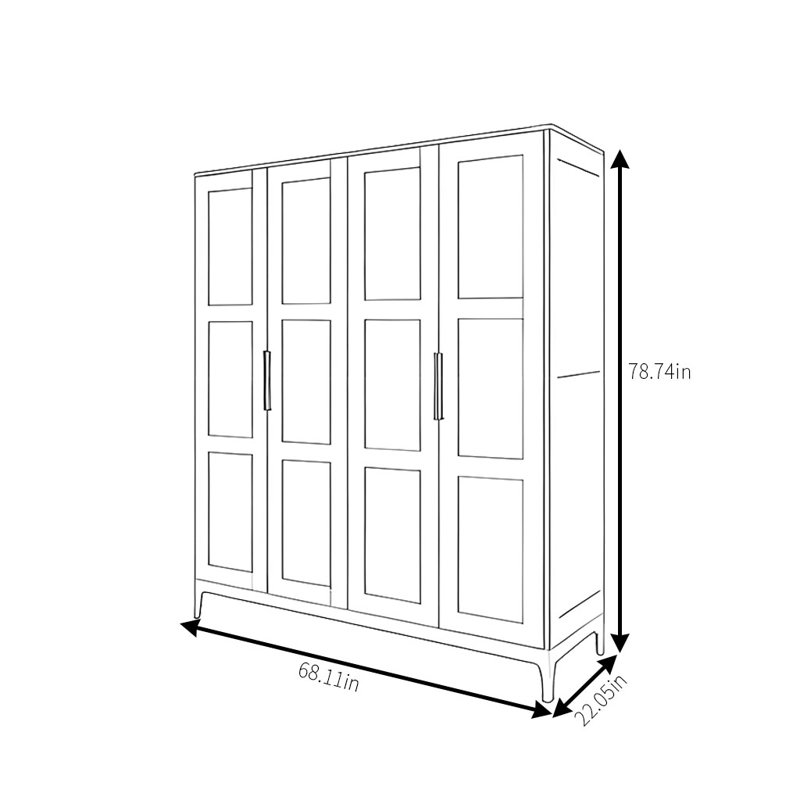 Vintage Practical Classic Wardrobe, Walnut