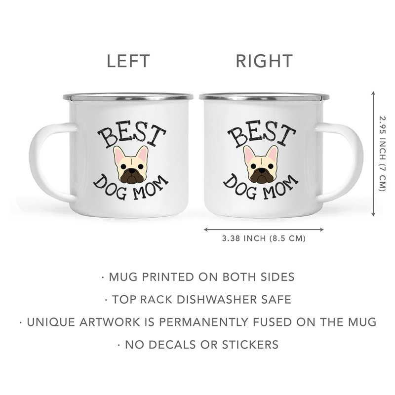 Tasse de camping Best Dog Mom, Bouledogue français