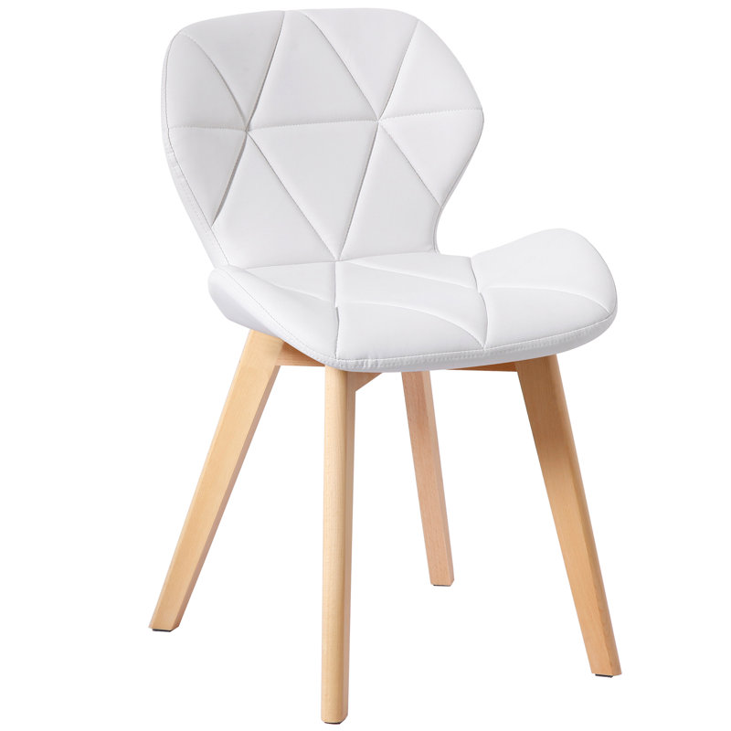 46.5cm H Chair, Faux Leather White