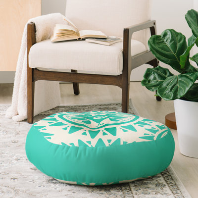 Coussin de sol rond vif boho médaillon allyson johnson