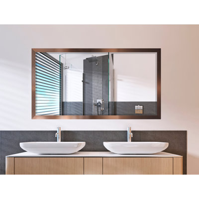 Skyley Solid Wood Rectangle Wall Mirror