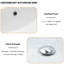 Évier encastré en céramique blanche de 18,5 po x 13,5 po avec trop-plein - Luminaire de salle de bain moderne, teint, pour la maison, le bureau, le restaurant, blanc, design élégant, maison et entreprise-130431011