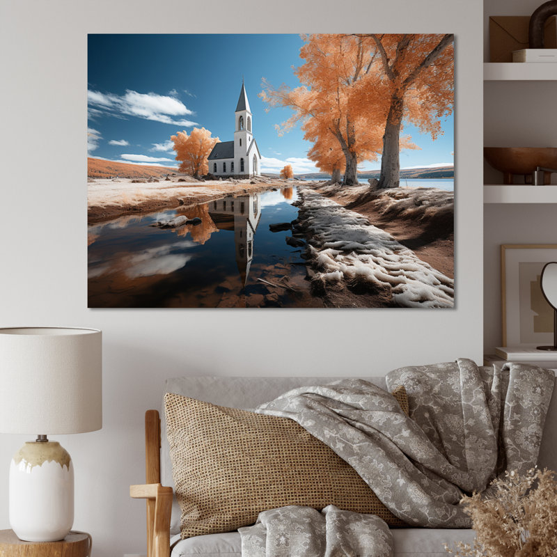 «Landscape Church Sacred Reflections I», reproduction d'art sur toile, Toile tendue, H 34 po x l 44 po x P 1,5 po
