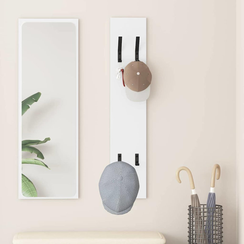 Wall-Mounted Coat Rack Wall-Mounted 20 X 1.5 X 100 Cm, White