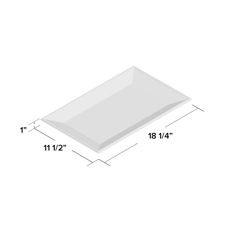 Plateau de service rectangulaire martelé classique Cressida, Argent