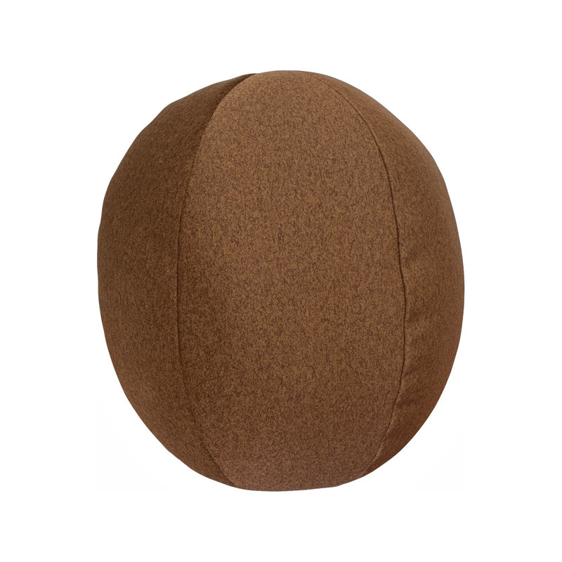Oreiller rond brun Qiviut, Brun