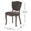 Chaise Parsons rembourrée et capitonnée Richard-564726190