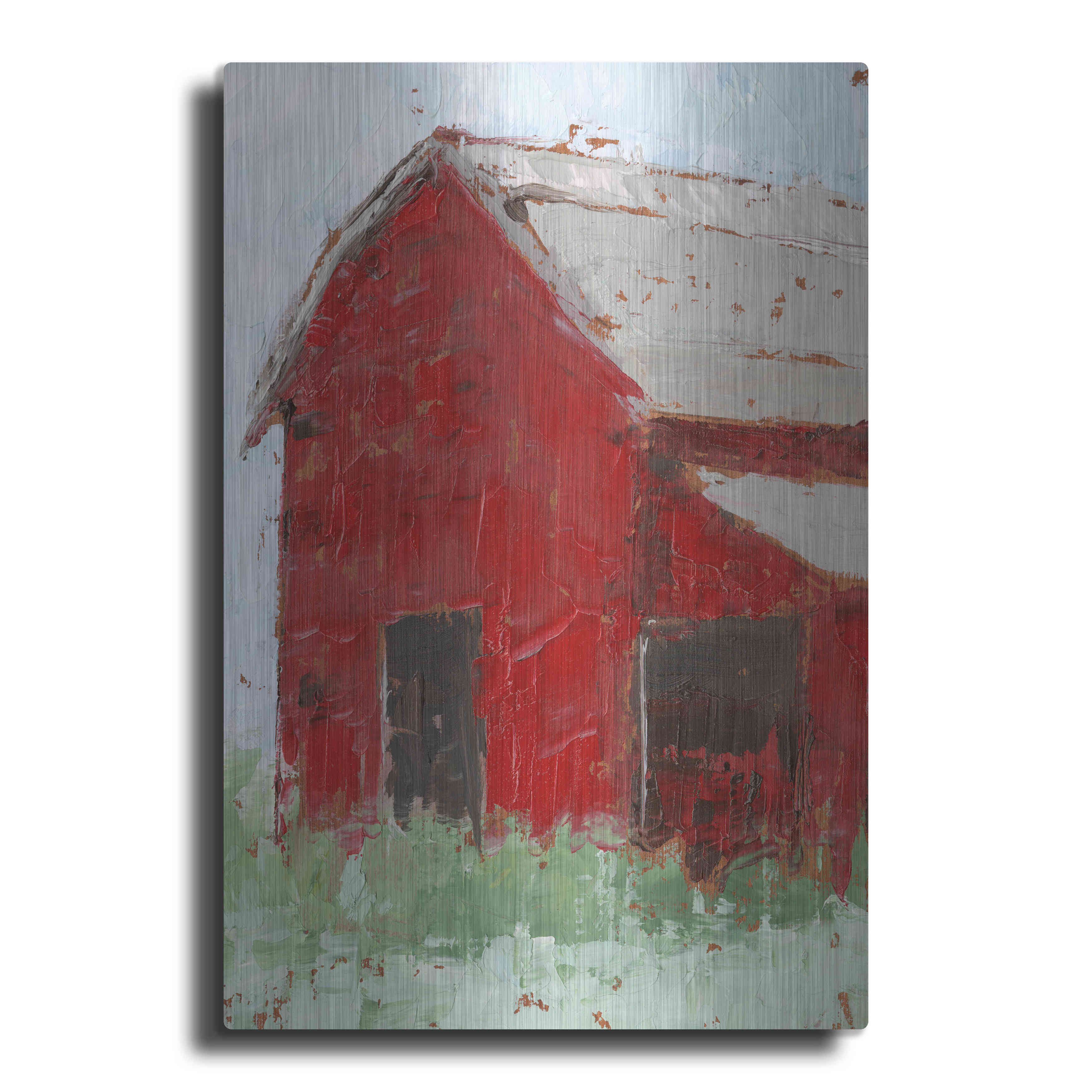 'Big Red Barn II' Metal Art by Ethan Harper, 16\, image size:3500x3500