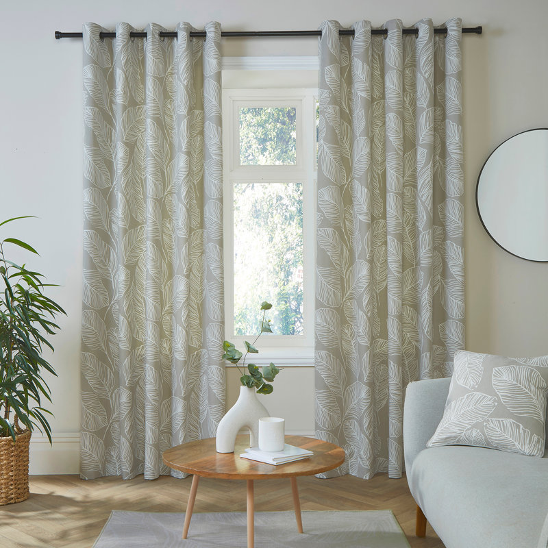 Matteo Cotton Semi Sheer Curtain Pair, Black, Width 168 x Drop 137 cm