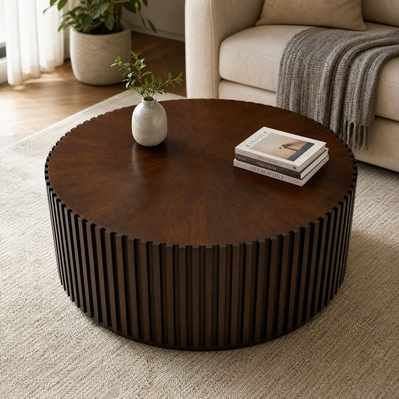 Table basse Chilmonik, Noyer foncé