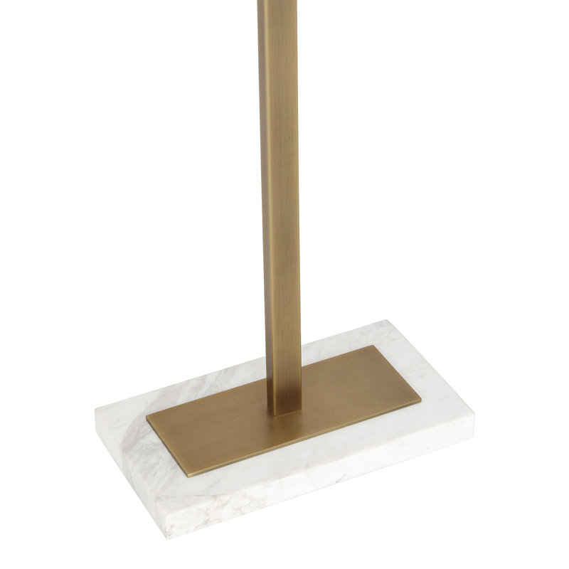 Oculus Floor Lamp, Black, Warm Brass