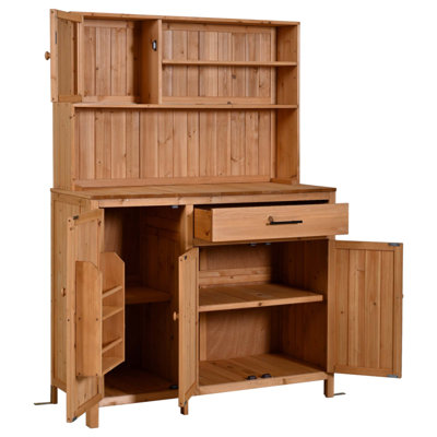 Potting Bench With Hutch