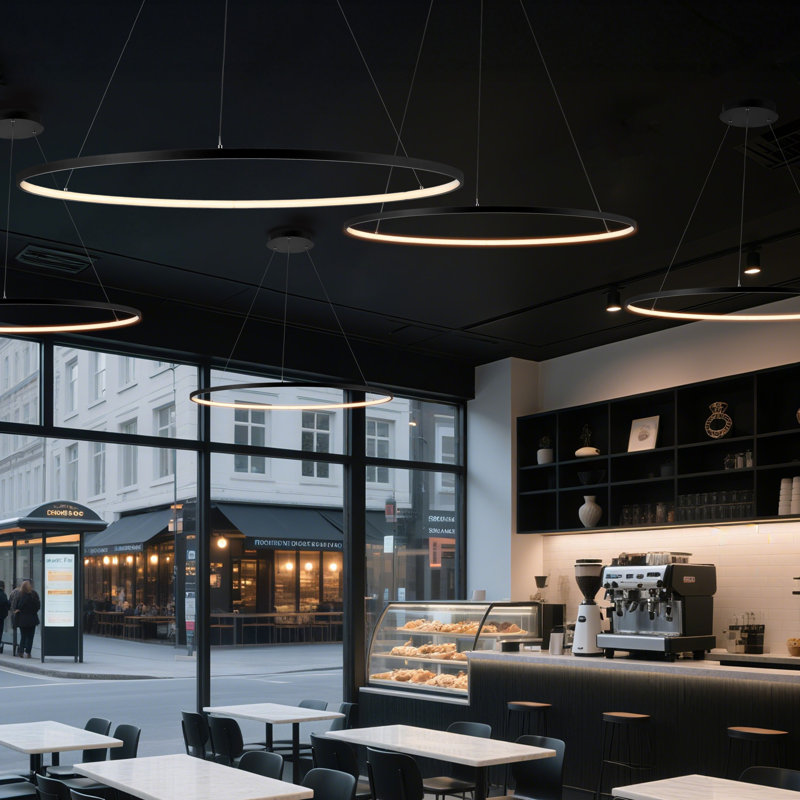 Odin 1 - Light LED Pendant, Matte Black, 0.75" H x 34.88" W x 34.88" D