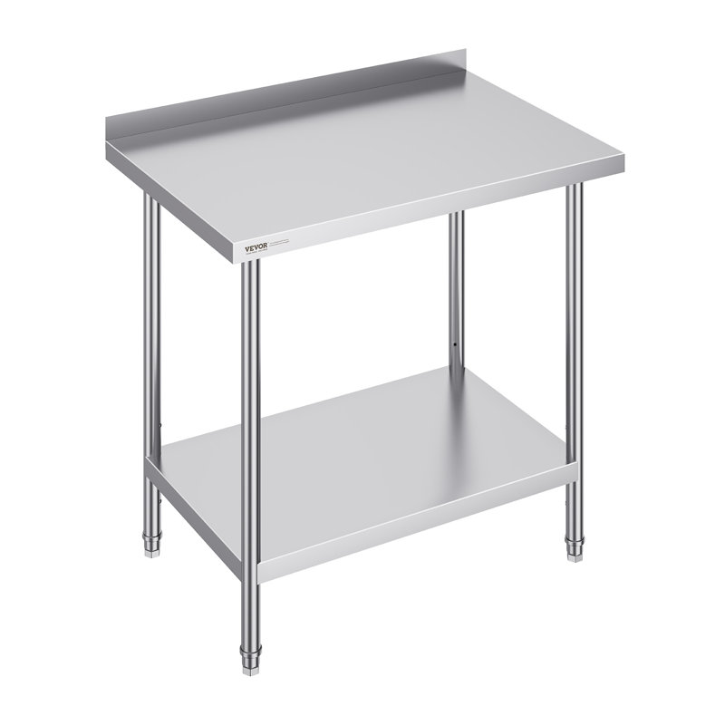 Table de travail portative réglable en acier inoxydable L 36 po x l 24 po x H 36 po VEVOR