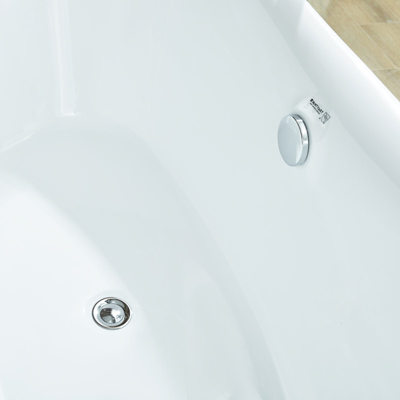 68" x 30" Freestanding Soaking Acrylic Bathtub