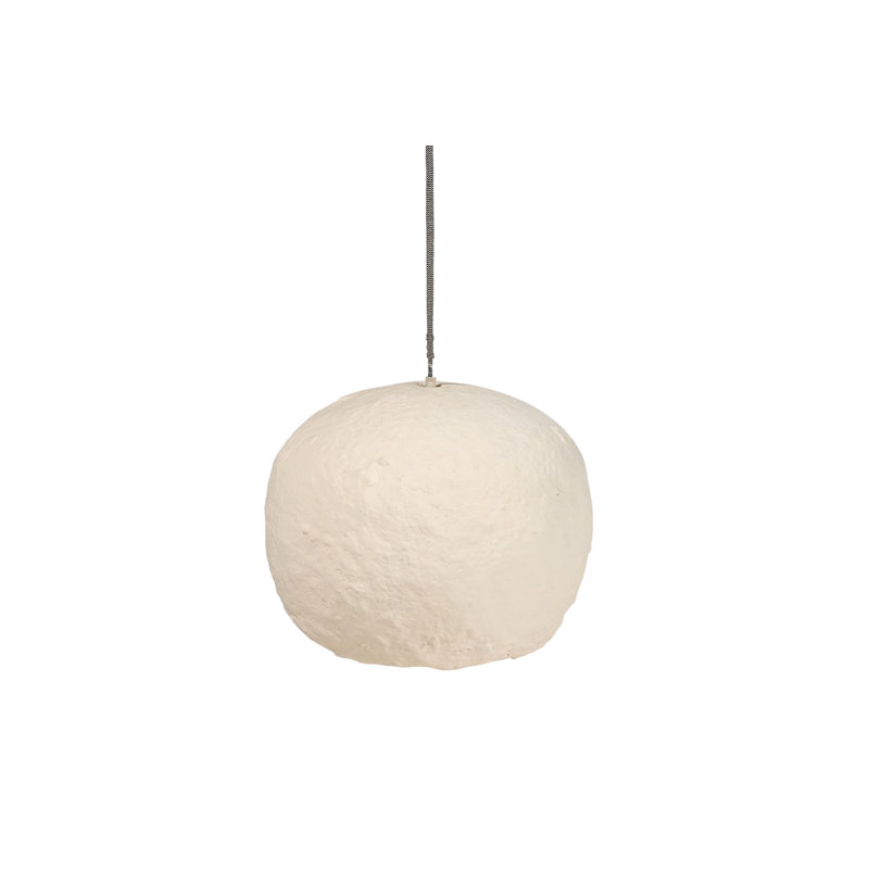 Petit luminaire suspendu en papier mâché, H 9 po x l 10 po x P 9 po