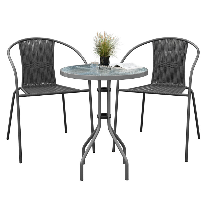 Krishunna 2 - Person Patio Dining Set with Round Table