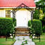 Arche de jardin en métal avec arche de rose à largeur réglable l 68,11 po x l 94,29 po