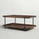Nikole 42" Wide Industrial Rustic Solid Wood Metal Rectangular Coffee Table With 1 Shelf