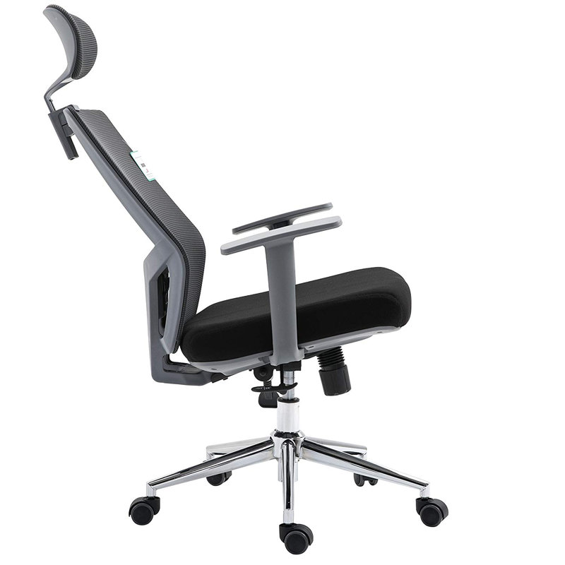 Symple Stuff Executive Chair with Headrest, Grey