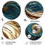 Teal Majestic Motion I - Abstract Round Metal Art-109588937