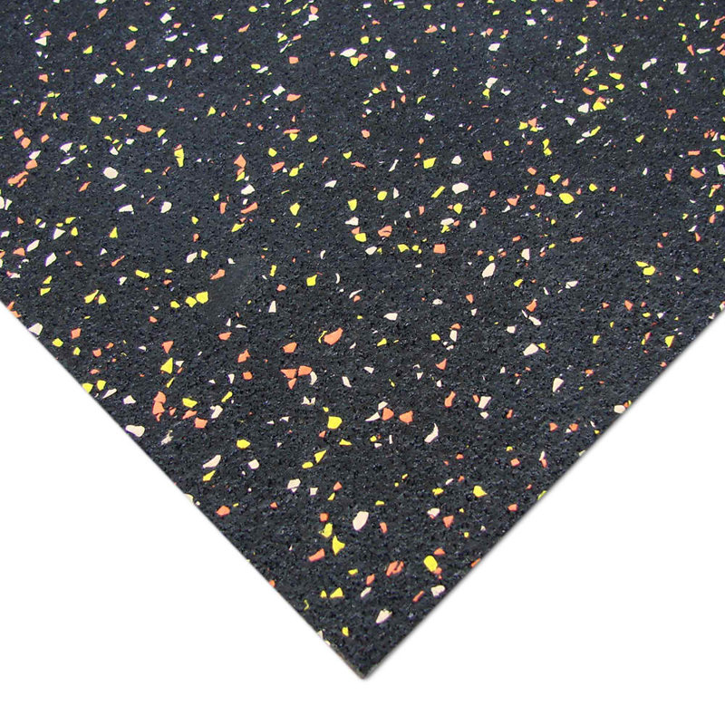 Rouleau de caoutchouc recyclé écorce d'éléphant, L 48 po x l 48 po, À pois bleus