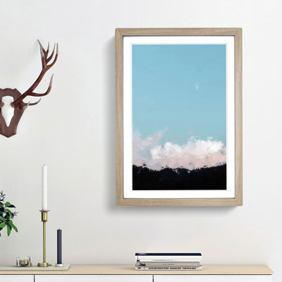 Forest Moon in Italy in Abstract - Picture Frame Graphic Art Print