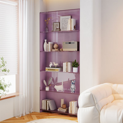 Open Shelf Display Unit Acrylic Bookcase