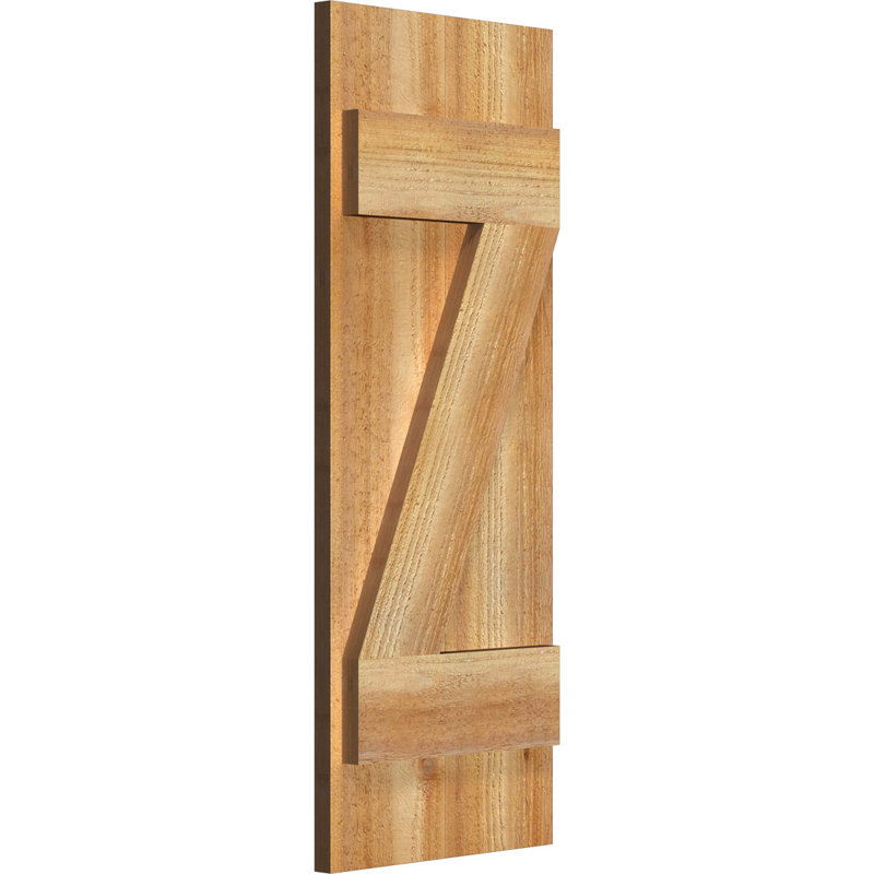 TimberCraft 5 3/8 "planches jointes avec n-lattes avec barre en Z, cèdre rouge de l'Ouest (par paire), 10 3/4 po, 28 po