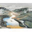 Paysage - Impression encadrée orange mat pour décor