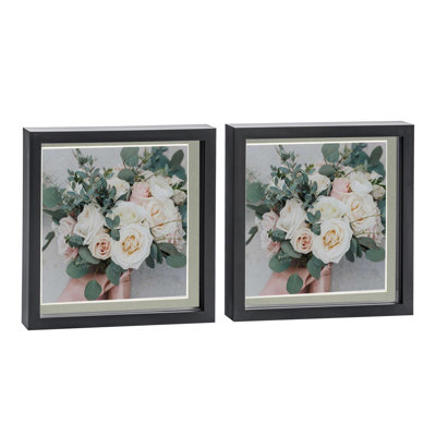 Bevelled Shadow Box Picture Frame with Mat