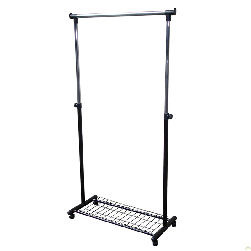 66" Tall Metal Coat Rack with Black finish