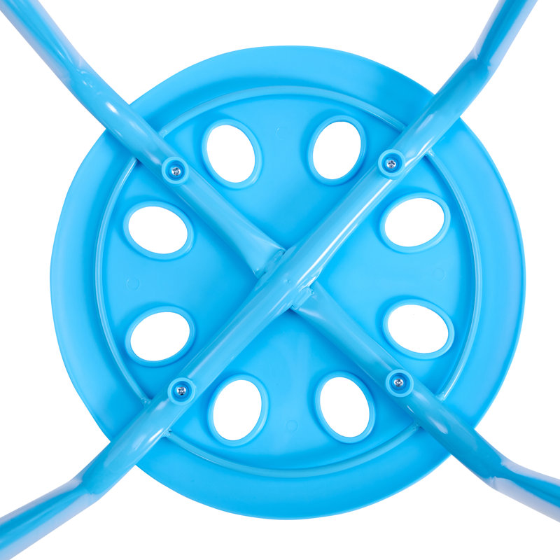 Ensemble de 6 tabourets d'appoint empilables en métal bleu - Acier inoxydable, Bleu