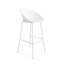 2 pièces - Chaises d'extérieur modernes avec structure stable, plastique blanc / résine et fer, poids de 10,27 lb, dimensions de 19,54 po en blanc et en plastique de fer, hauteur 38,07 po, largeur profondeur
