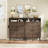 Chea 16 Pair Shoe Storage Cabinet with 2 Doors & Adjustable Shelves-895327722-888213395