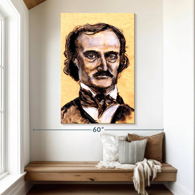 Classic Edgar Allan Poe, 51" H x 34" W