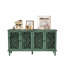 Buffet antique 60 "avec sculptures florales et tablettes réglables-486672569