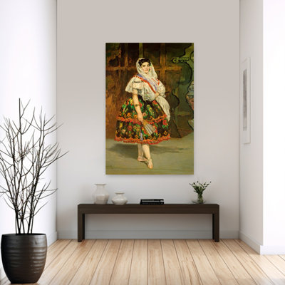 Lola De Valence, 1862 Impressionist Contemporary Portrait City Wall Art Print by Edouard Manet - 1 Piece Wrapped Canvas Wall Art