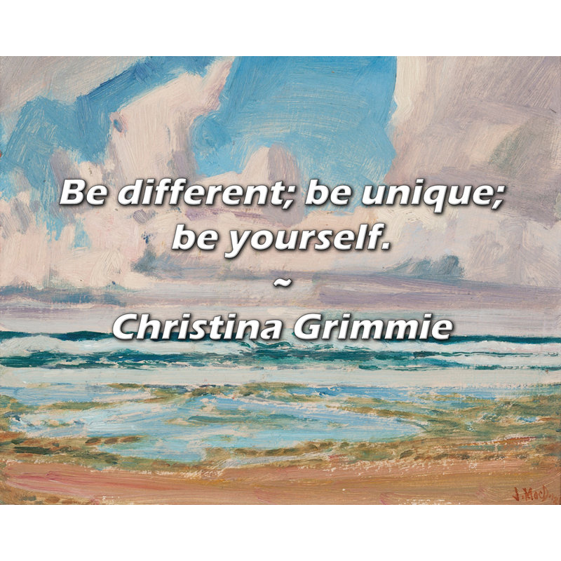 Christina Grimmie Citation: Be différent; être unique; Soyez vous-même., H 15 po x l 18 po