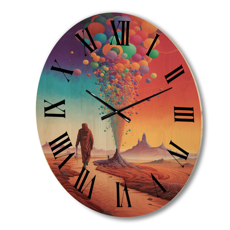 Horloge murale en bois massif Provenzano, Moyenne