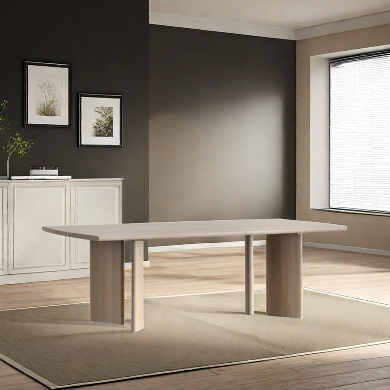 Table de salle à manger Niyathi, H 29,52 po x L 78,74 po x l 31,49 po, Brun