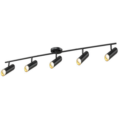 4-Light Integrated LED Track Light With 350 Degree Rotatable Heads, 4000K 1600 Lumen, 2.71Ft. Track Lighting Kit, GU10 Bulb Included