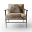 Or et argenté Chromatique Essence I - Fauteuil rembourré contemporain, fauteuil d'appoint abstrait moderne-1947824073