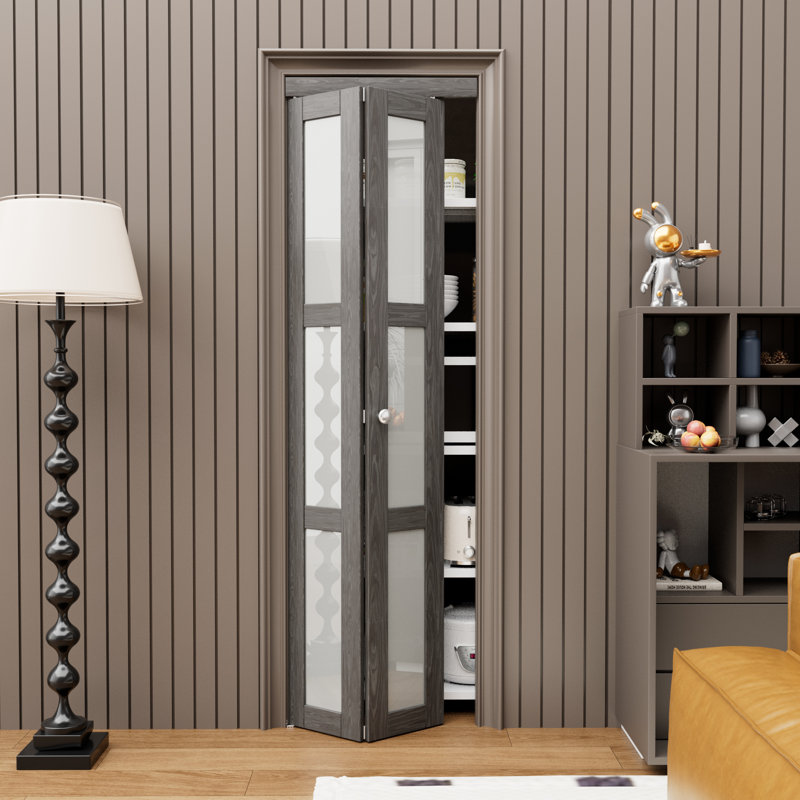 Porte pliante en bois manufacturé 3-Lite, 24 po x 77,8 po
