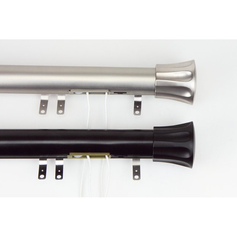Tringle à rideaux simple Lesher Regal, l 30 - 48 po, Nickel satiné