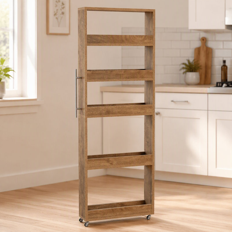 21.7 " W Kitchen Cart, Brown