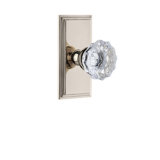 Grandeur Carré Plate Privacy with Fontainebleau Crystal Door Knob