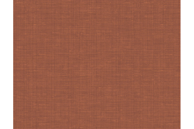 Brown grasscloth wallpaper sample with red and yellow undertones.